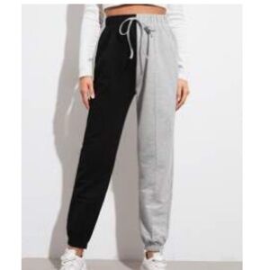 SHEIN Black and Gray Jogger Pants